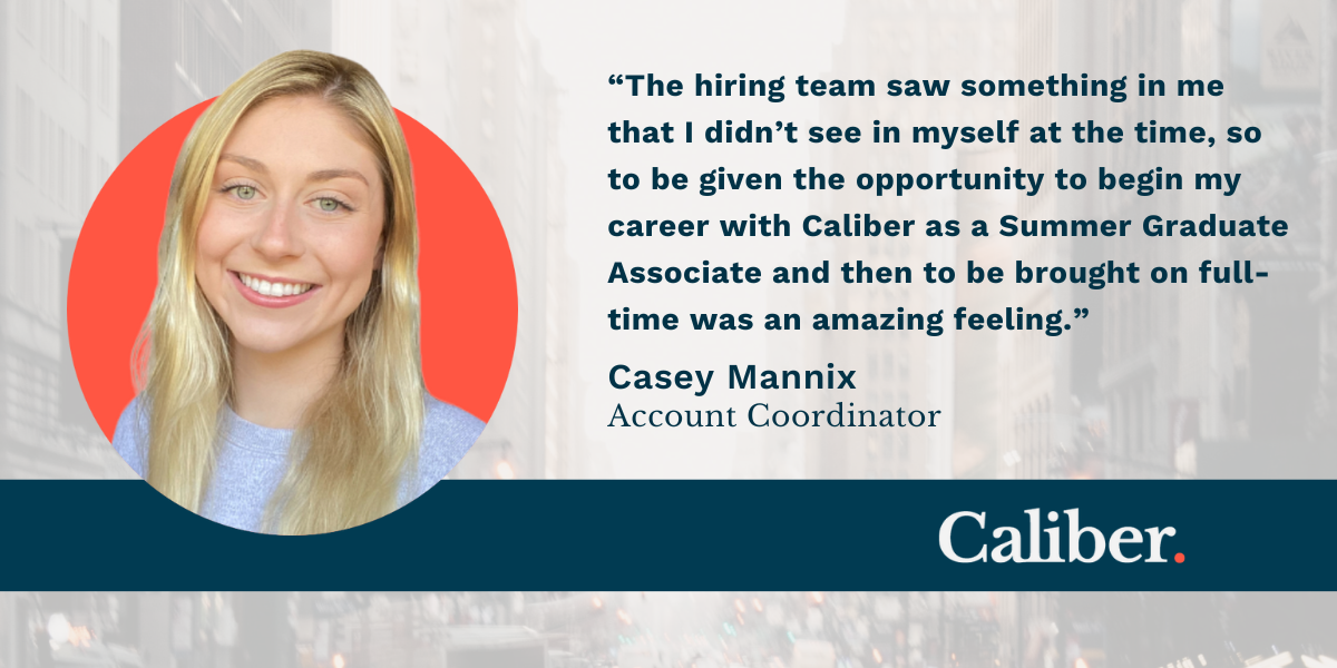 Staff Spotlight: Caliber Account Coordinator Casey Mannix