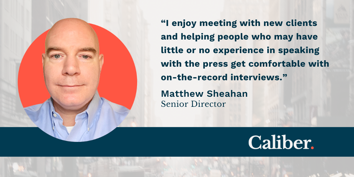 Staff Spotlight: Caliber Senior Director Matthew Sheahan