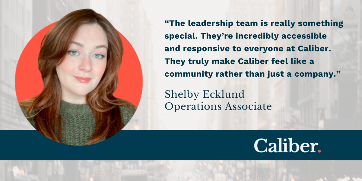 Staff Spotlight: Caliber Operations Associate Shelby Ecklund